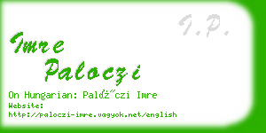 imre paloczi business card